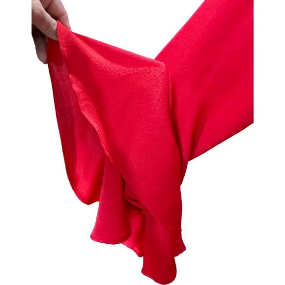 Who What Wear red pull over blouse bell sleeves business casual Size XS - Picture 3 of 6